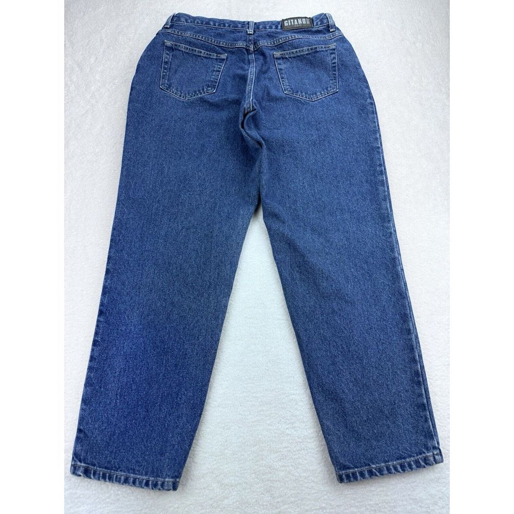 Gitano Jeans Vintage Women Blue Relaxed Straight Leg Denim Petite 18 90's Heavy